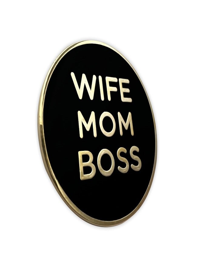 PinMaze Wife Mom Boss Lapel Pin - Cool Inspirational Message Brooch for Shirt Hat Jacket Hoodie - Image 2